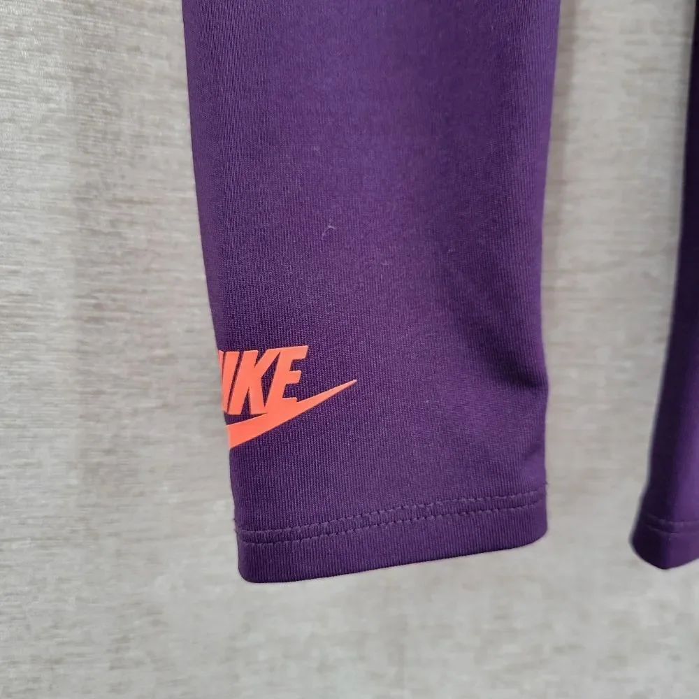 Nike Girls' Purple Leggings with Pink Accent Just Do It Graphic Toddler Size 3T